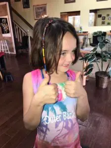 hair wrap thumbs up