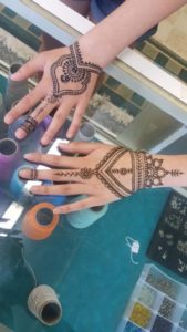 henna tattoos on counter